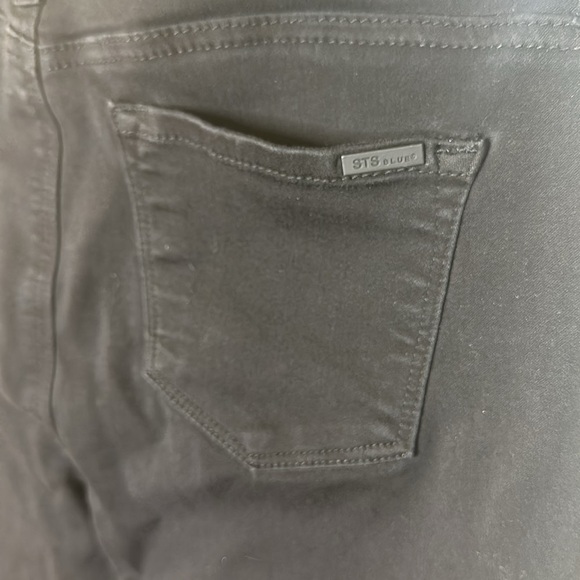 STS Blue Emma Ankle Skinny Cropped Jean Size 32 Black Mid Rise Stretch - Picture 7 of 14